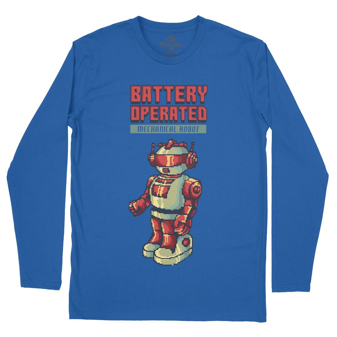 Vintages Robot Mens Long Sleeve T-Shirt Retro B977