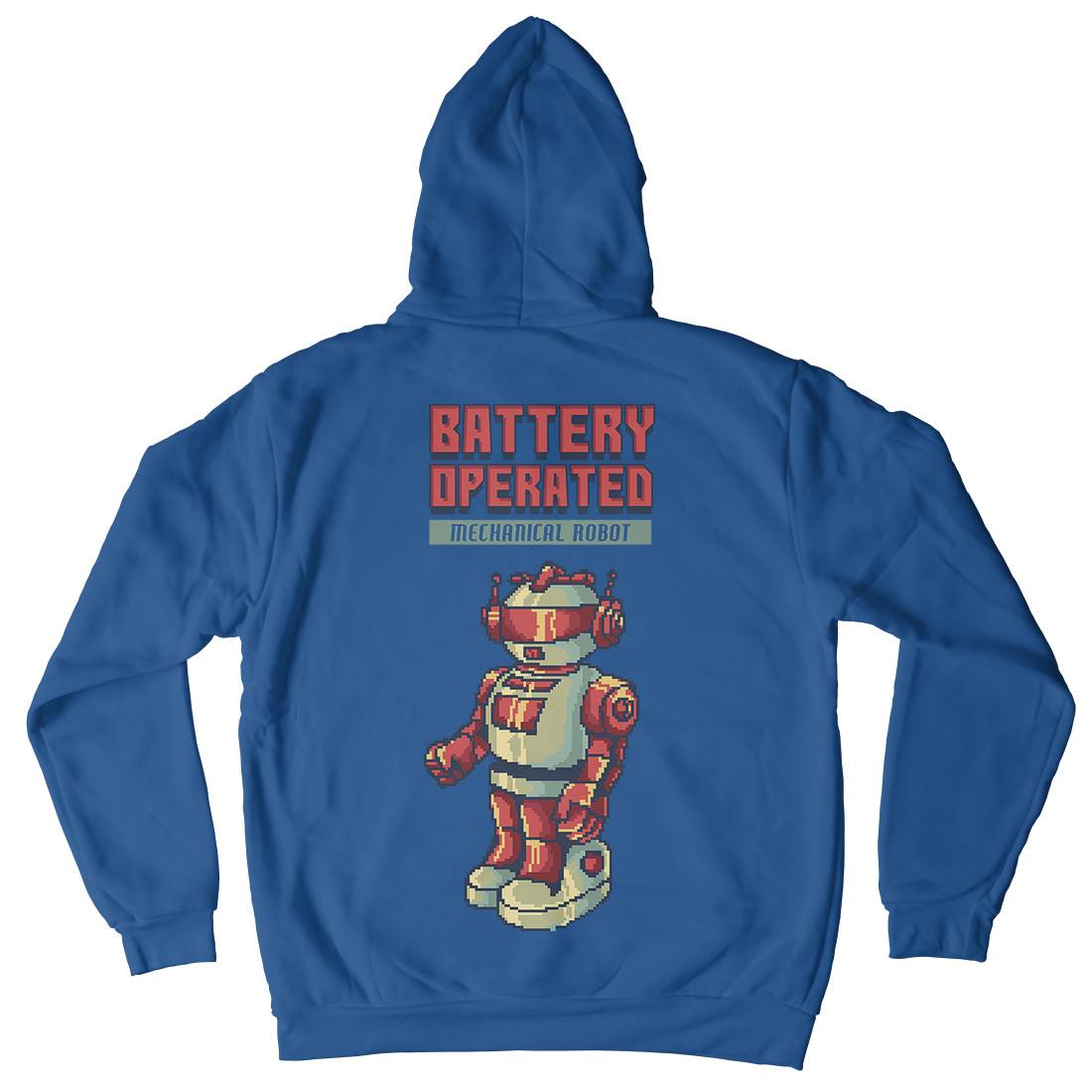 Vintages Robot Mens Hoodie With Pocket Retro B977
