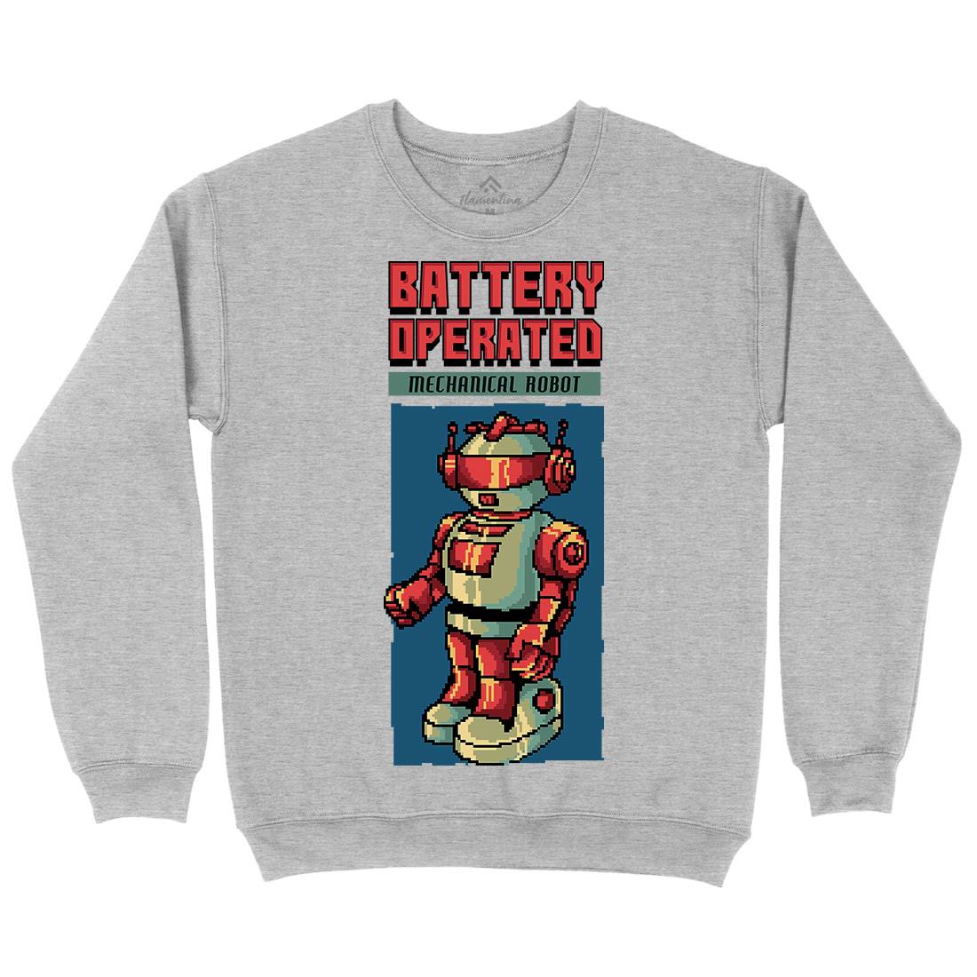 Vintages Robot Kids Crew Neck Sweatshirt Retro B977