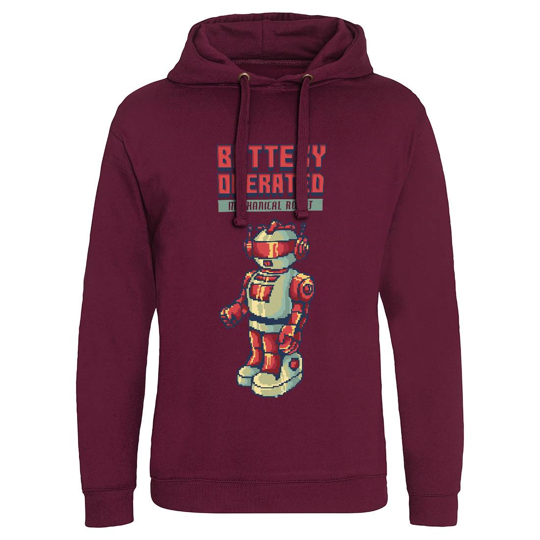 Vintages Robot Mens Hoodie Without Pocket Retro B977