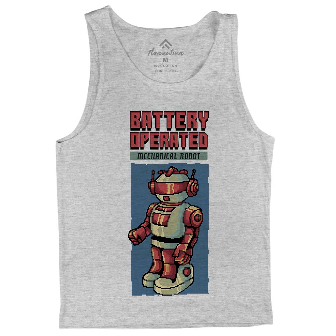 Vintages Robot Mens Tank Top Vest Retro B977