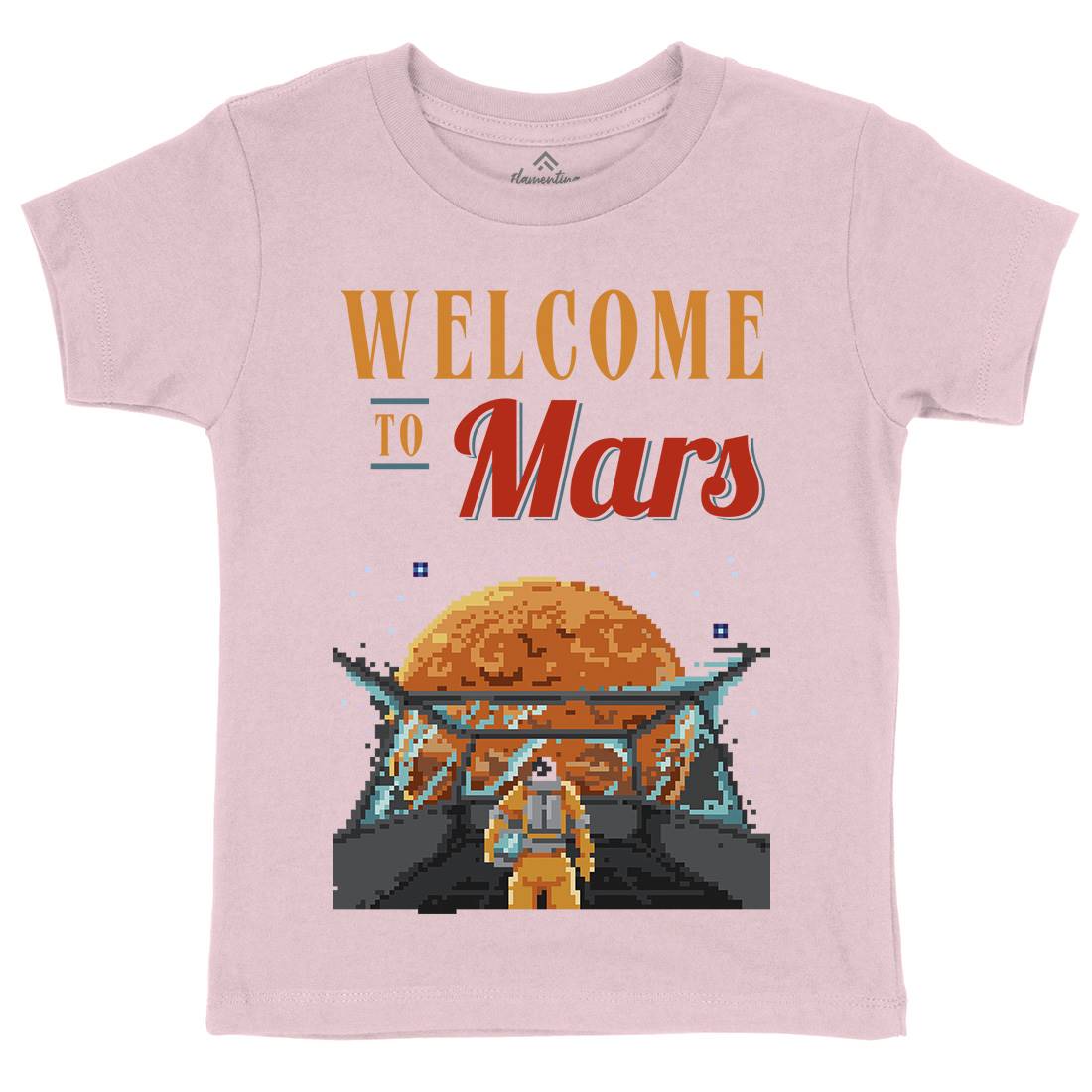 Welcome To Mars Kids Crew Neck T-Shirt Space B978