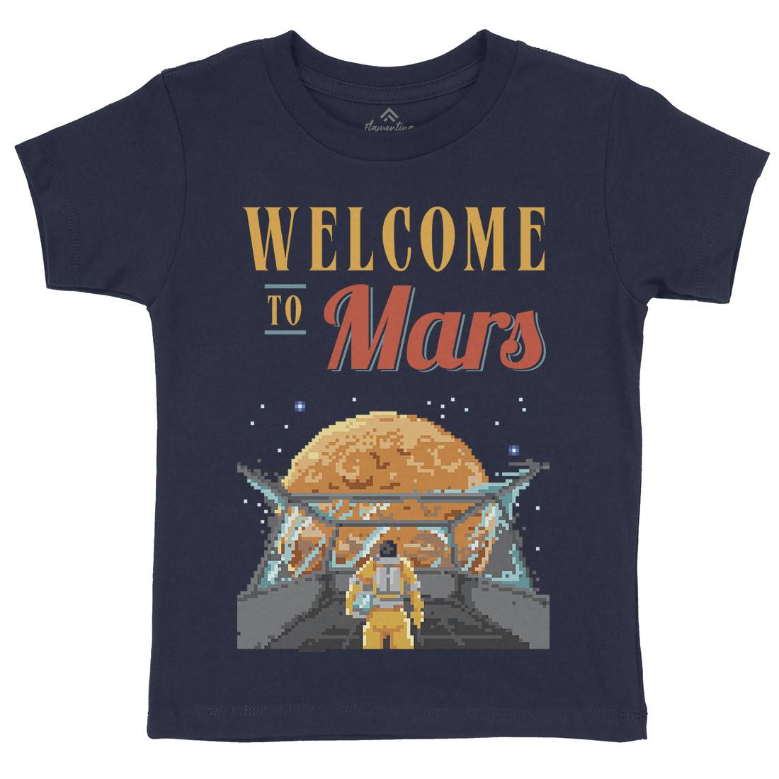 Welcome To Mars Kids Organic Crew Neck T-Shirt Space B978