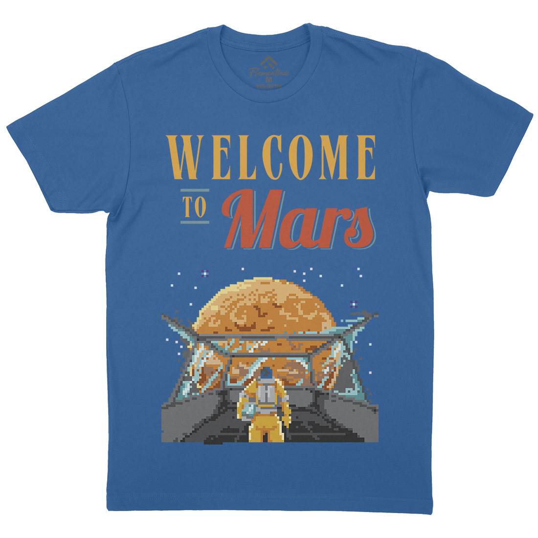 Welcome To Mars Mens Organic Crew Neck T-Shirt Space B978