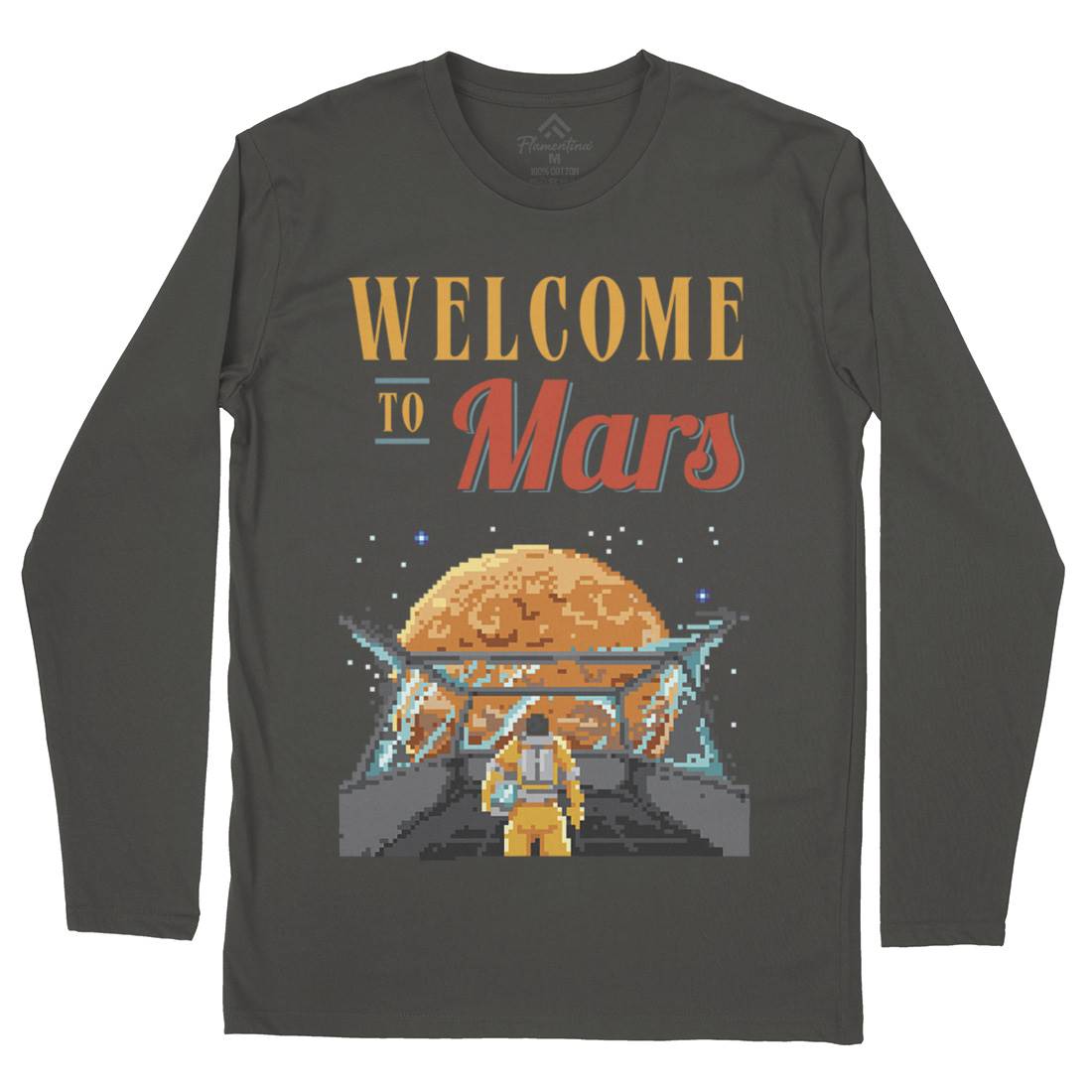 Welcome To Mars Mens Long Sleeve T-Shirt Space B978