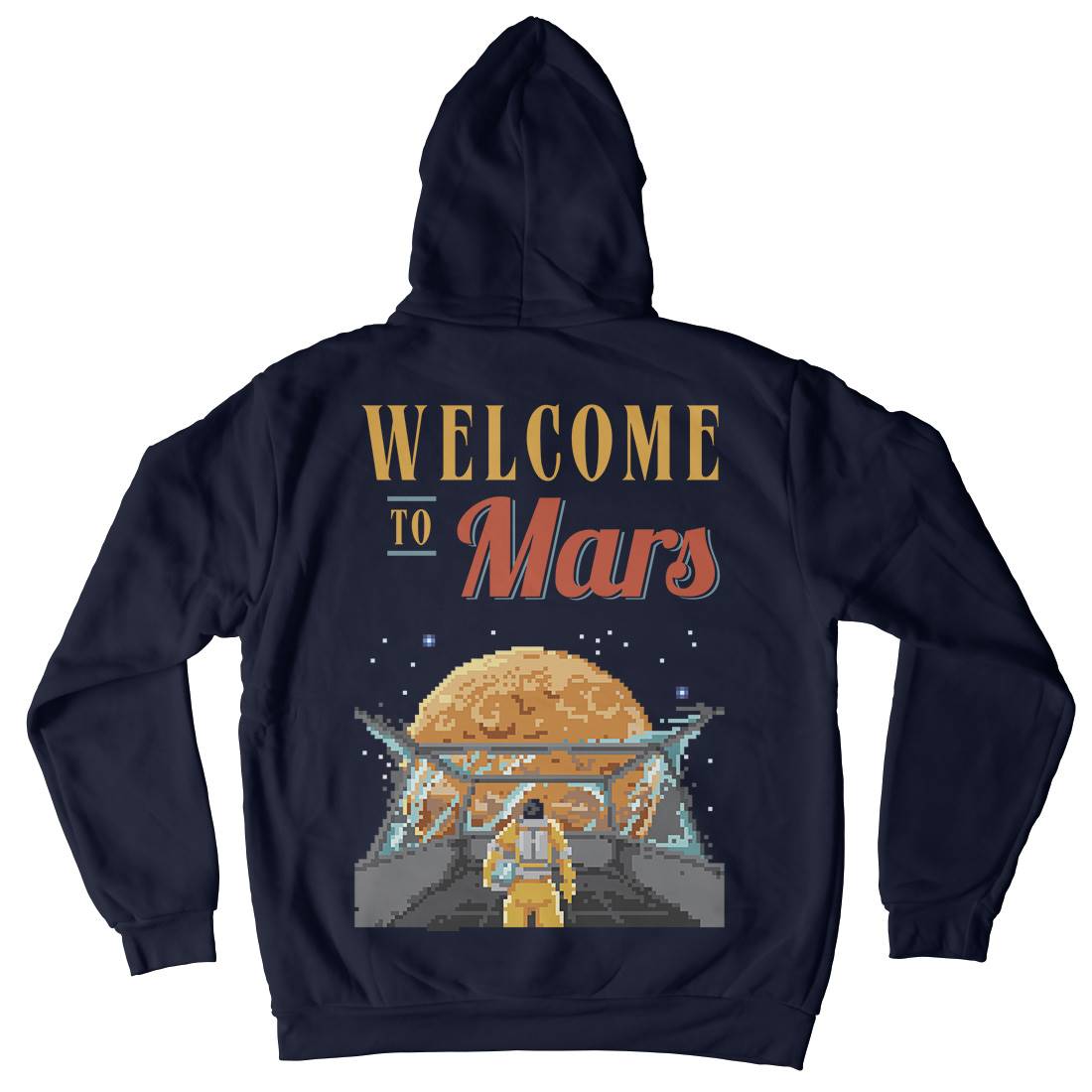 Welcome To Mars Mens Hoodie With Pocket Space B978