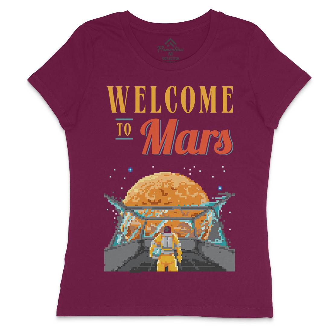 Welcome To Mars Womens Crew Neck T-Shirt Space B978