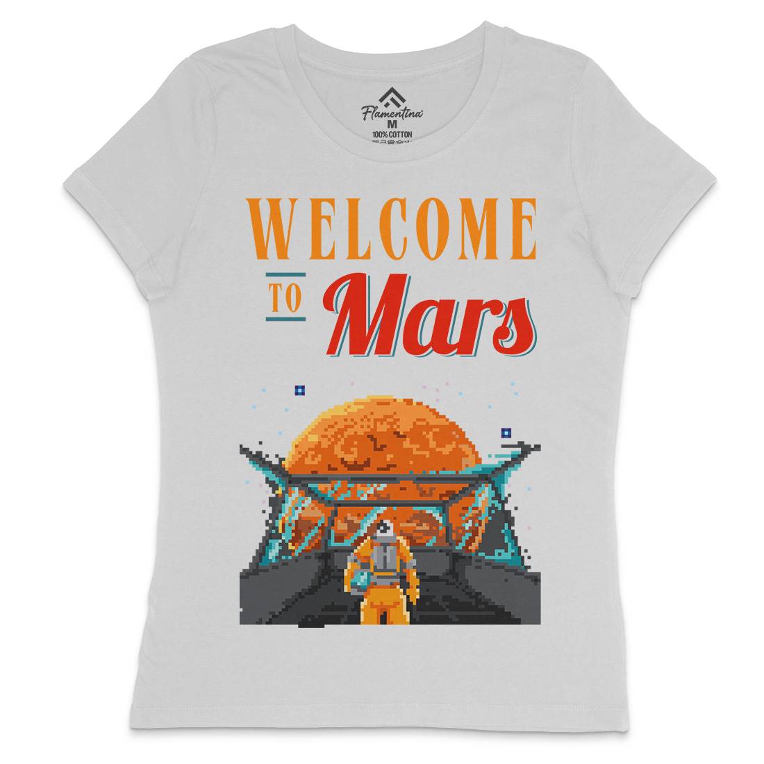 Welcome To Mars Womens Crew Neck T-Shirt Space B978