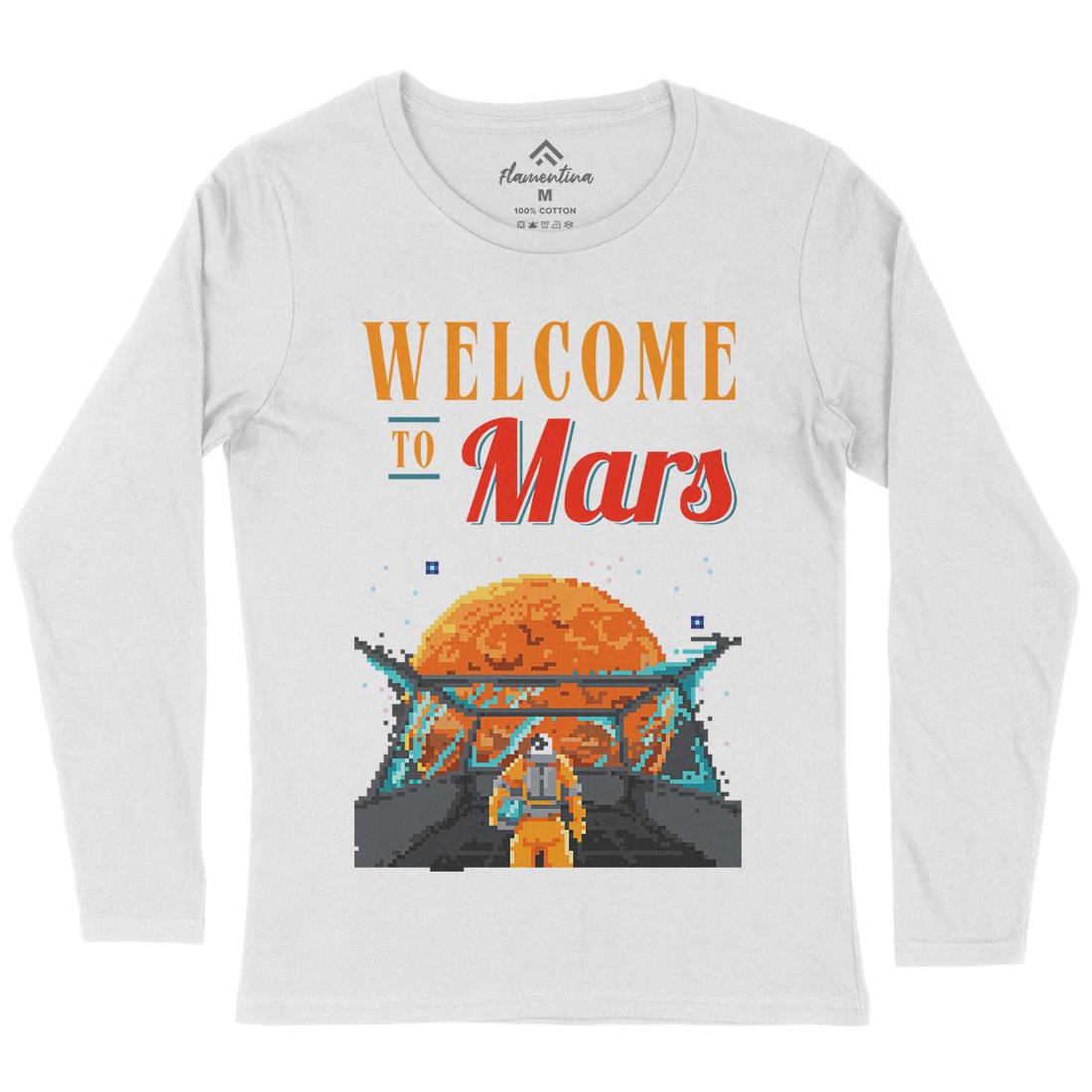 Welcome To Mars Womens Long Sleeve T-Shirt Space B978