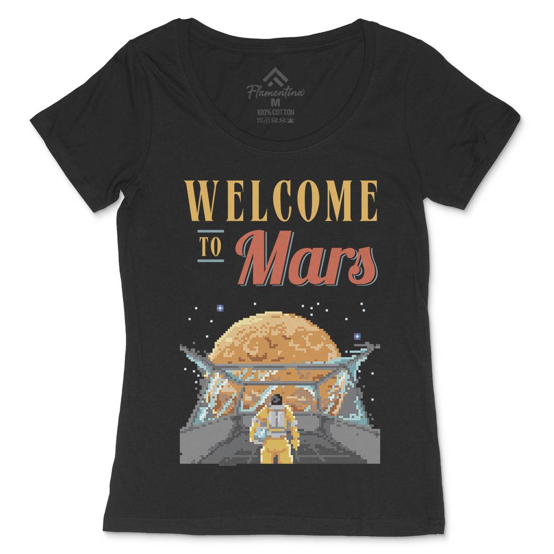 Welcome To Mars Womens Scoop Neck T-Shirt Space B978