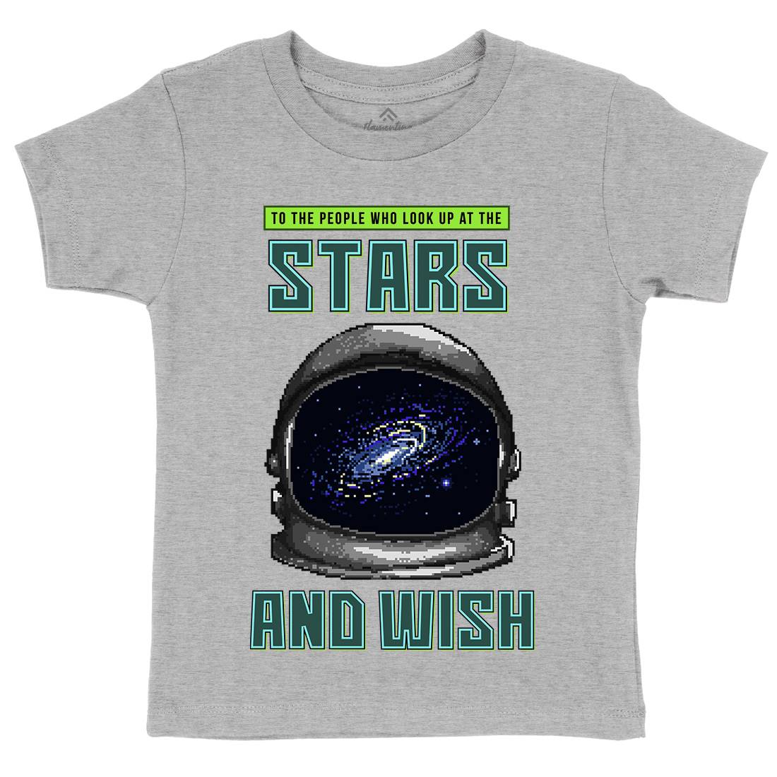 Wish Of The Stars Kids Organic Crew Neck T-Shirt Space B979
