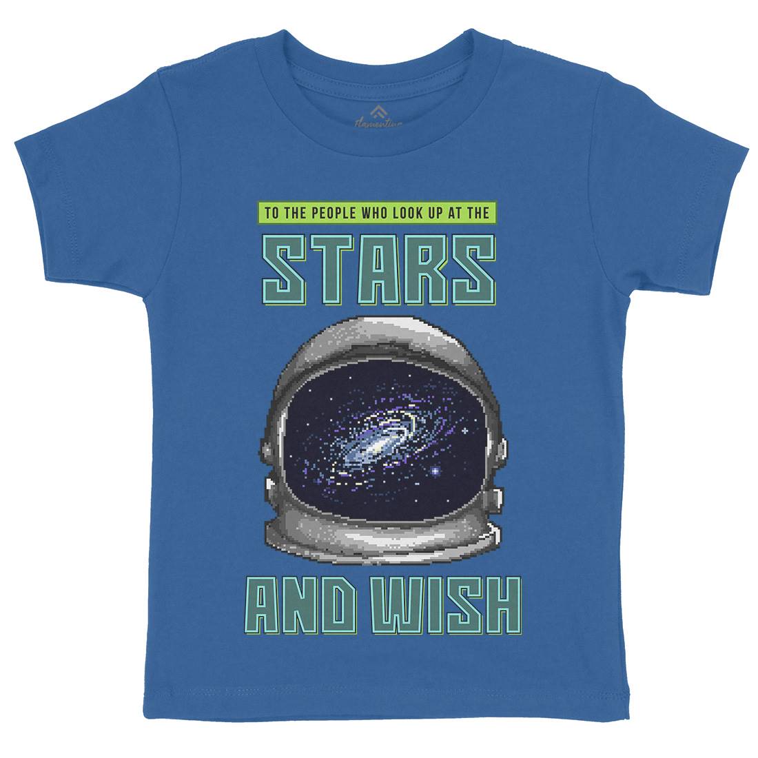 Wish Of The Stars Kids Organic Crew Neck T-Shirt Space B979