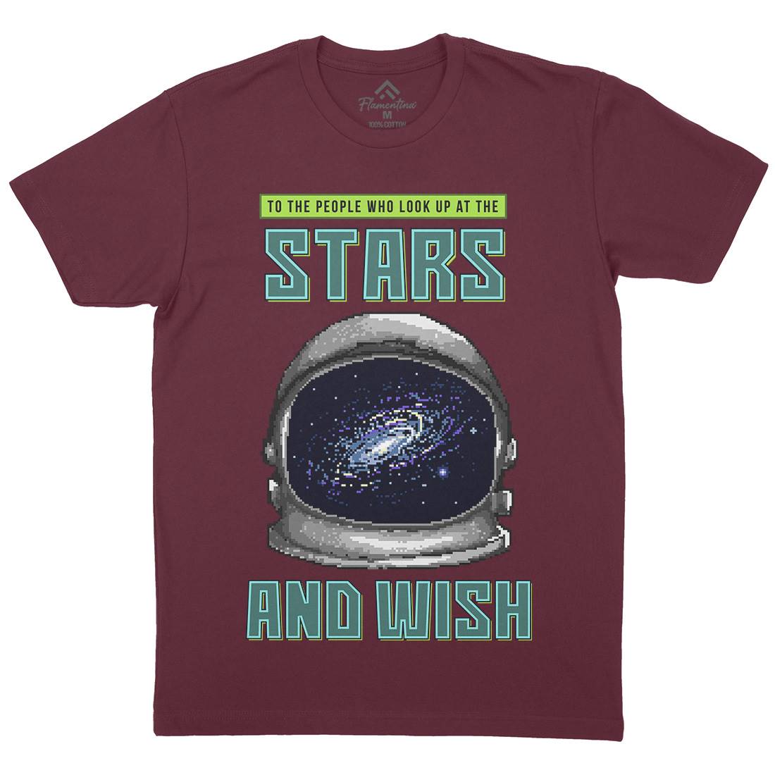Wish Of The Stars Mens Organic Crew Neck T-Shirt Space B979