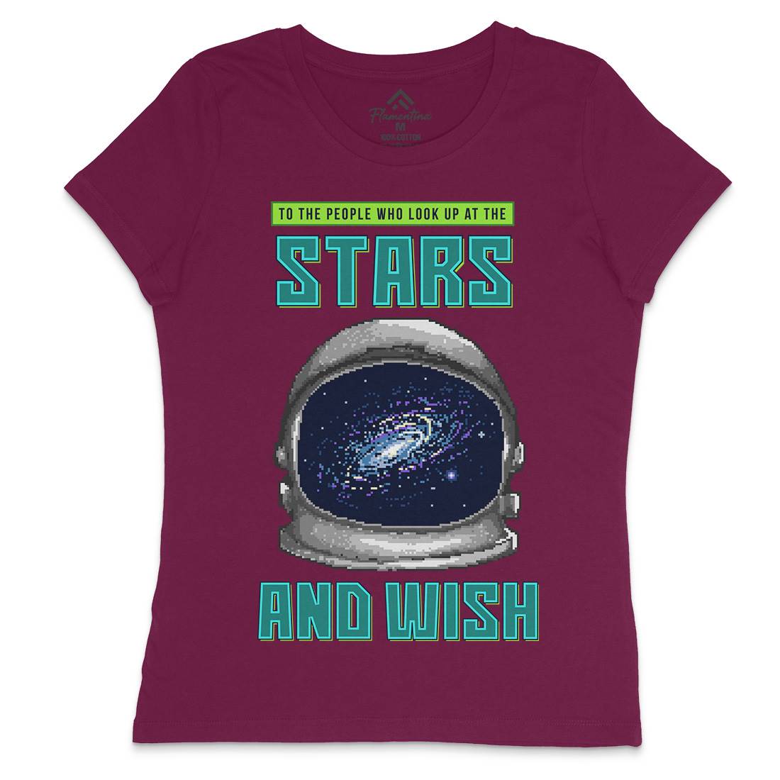 Wish Of The Stars Womens Crew Neck T-Shirt Space B979