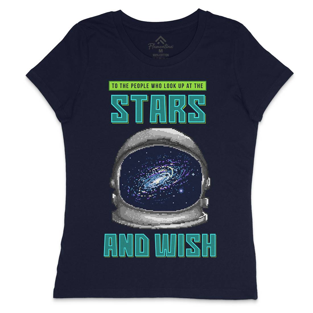 Wish Of The Stars Womens Crew Neck T-Shirt Space B979