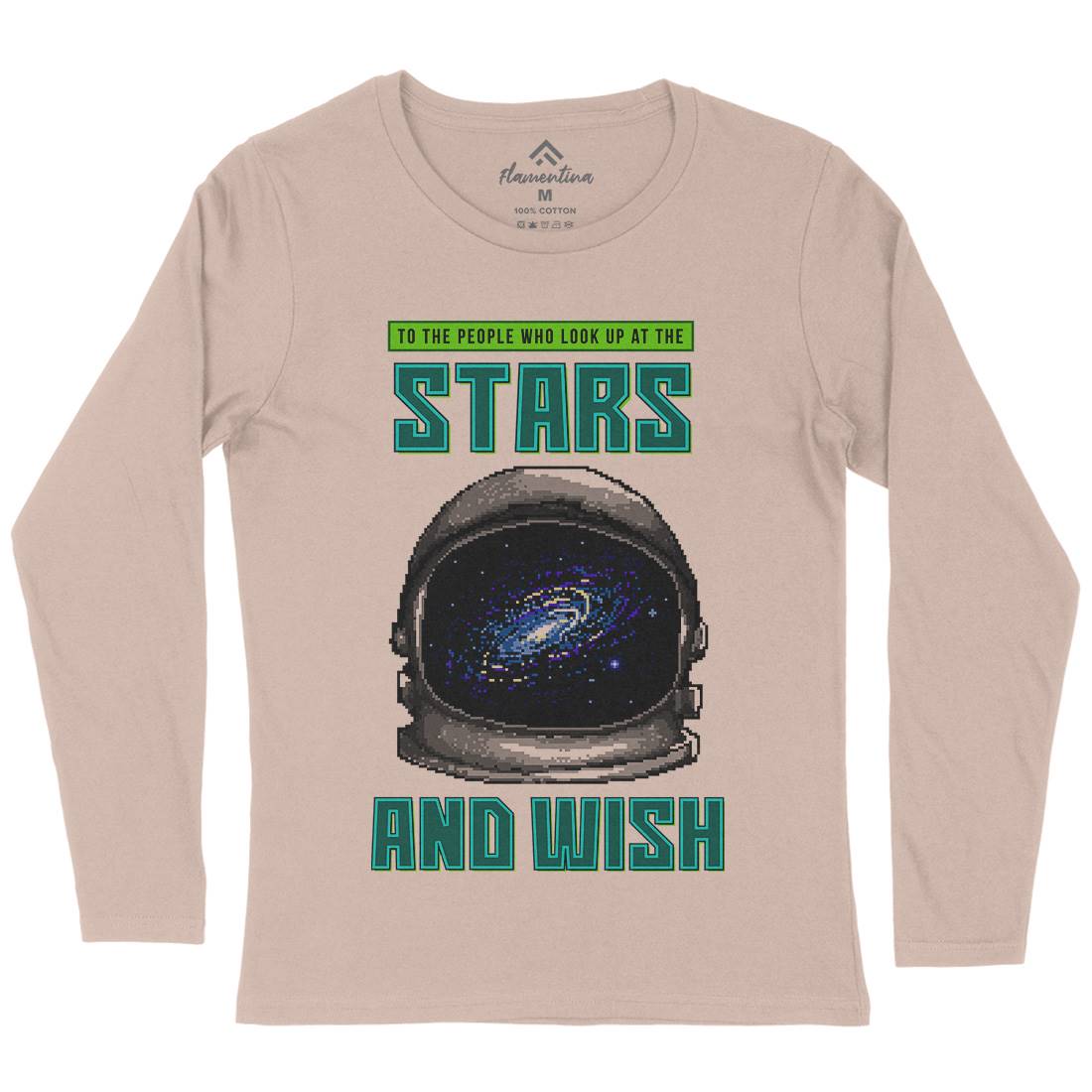 Wish Of The Stars Womens Long Sleeve T-Shirt Space B979