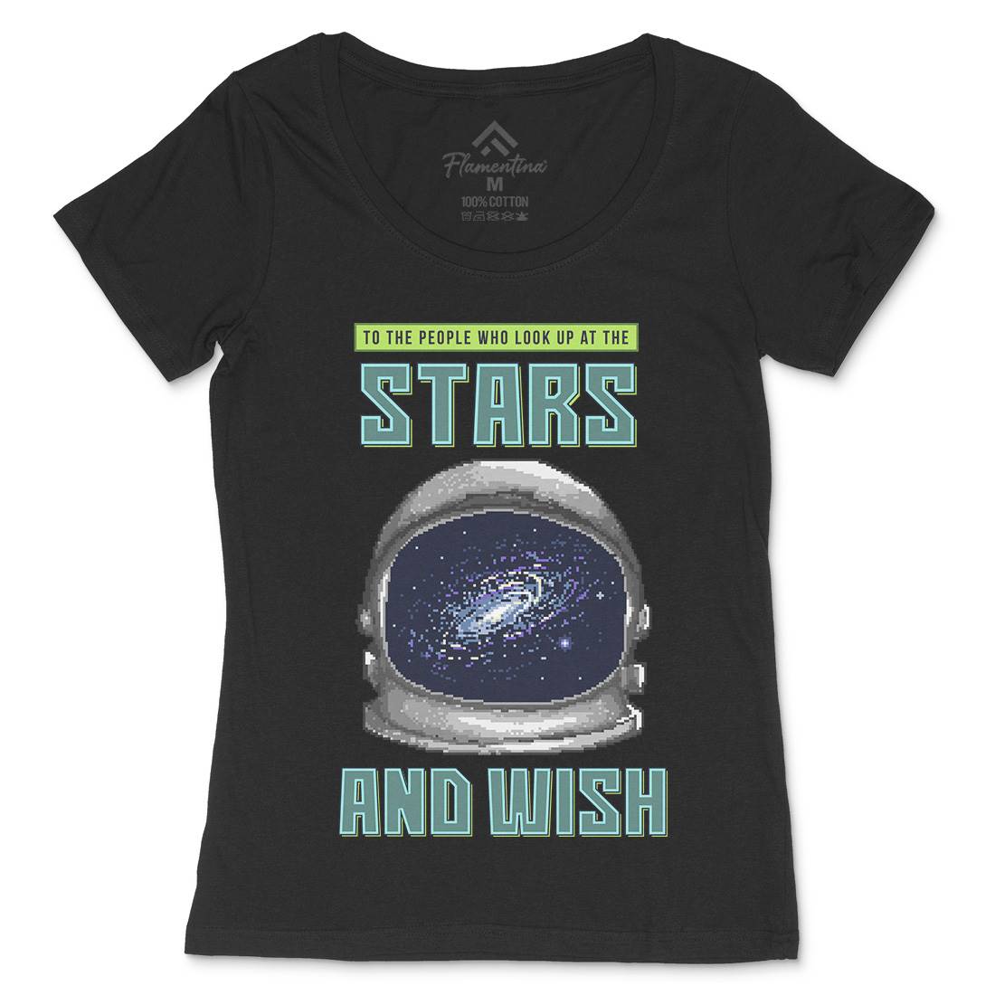 Wish Of The Stars Womens Scoop Neck T-Shirt Space B979