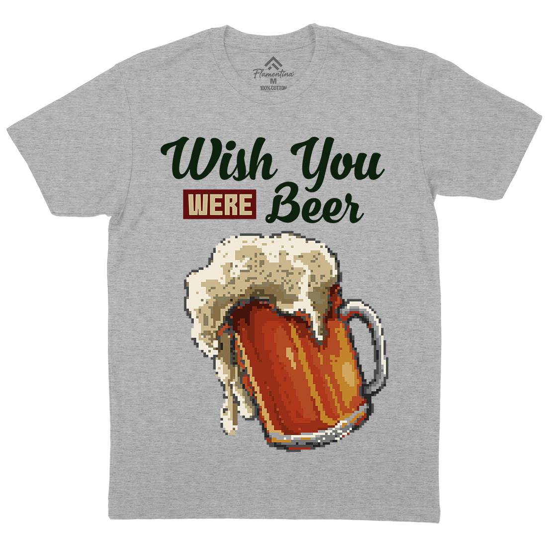 Wish Beer Mens Crew Neck T-Shirt Drinks B980