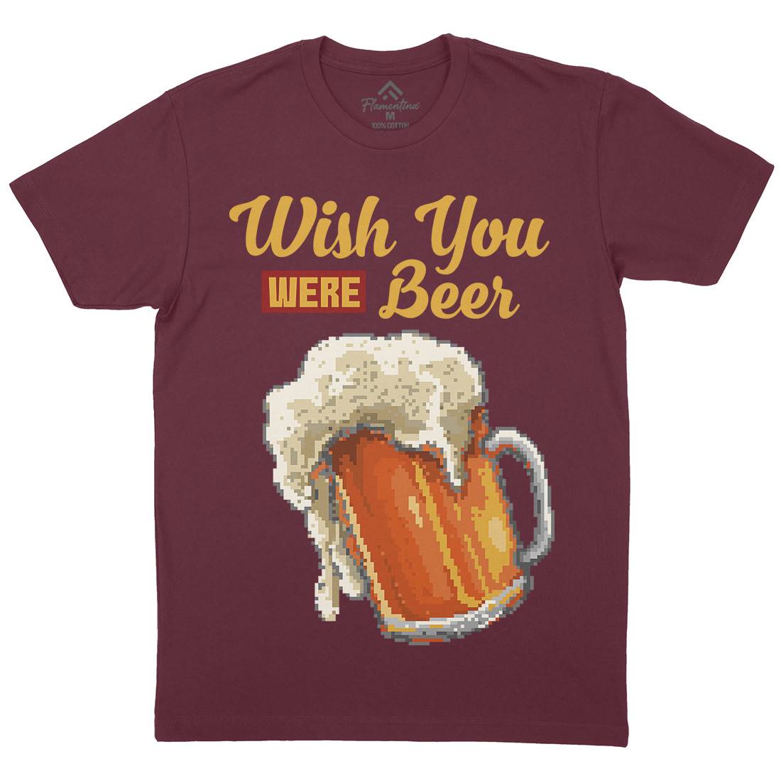 Wish Beer Mens Crew Neck T-Shirt Drinks B980