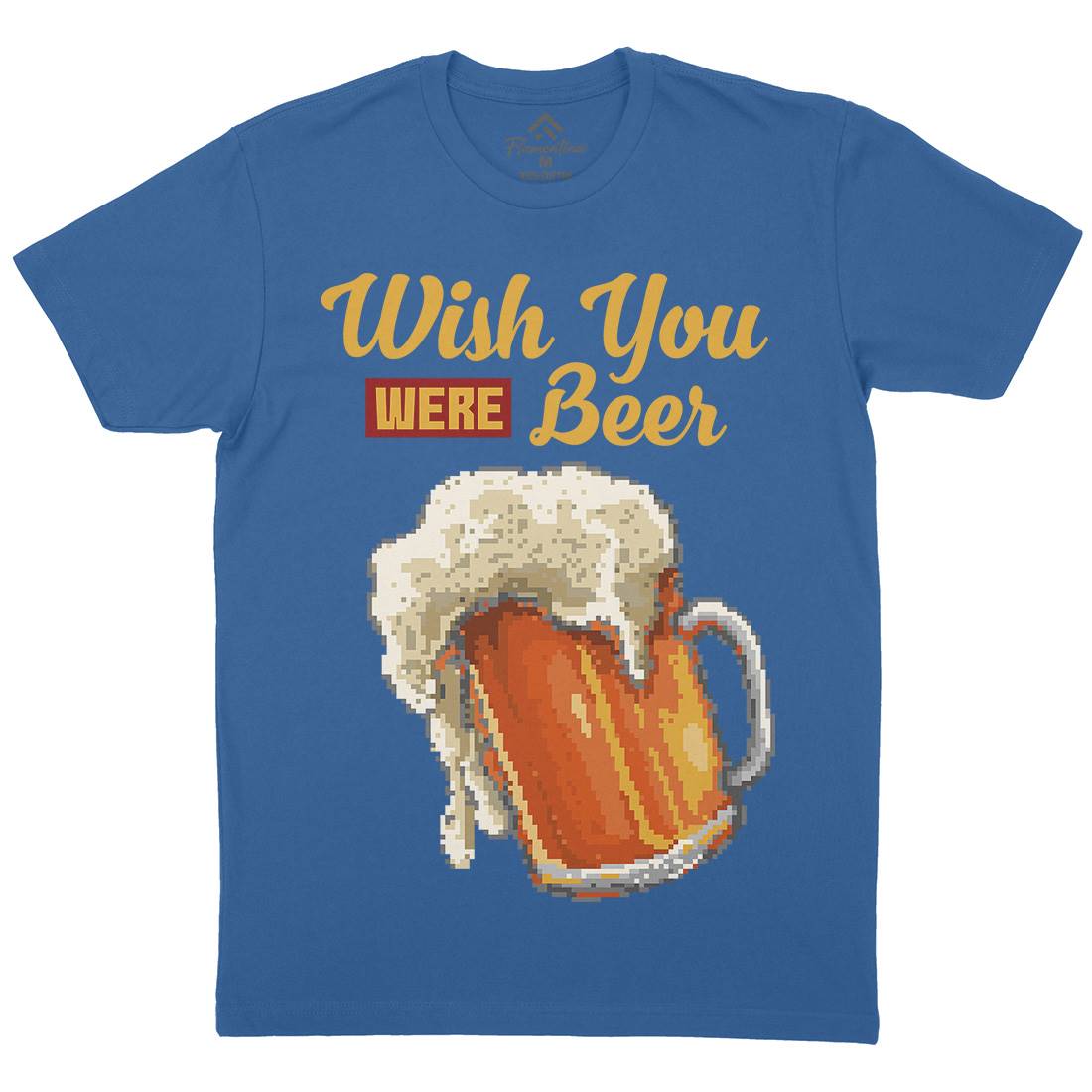Wish Beer Mens Organic Crew Neck T-Shirt Drinks B980