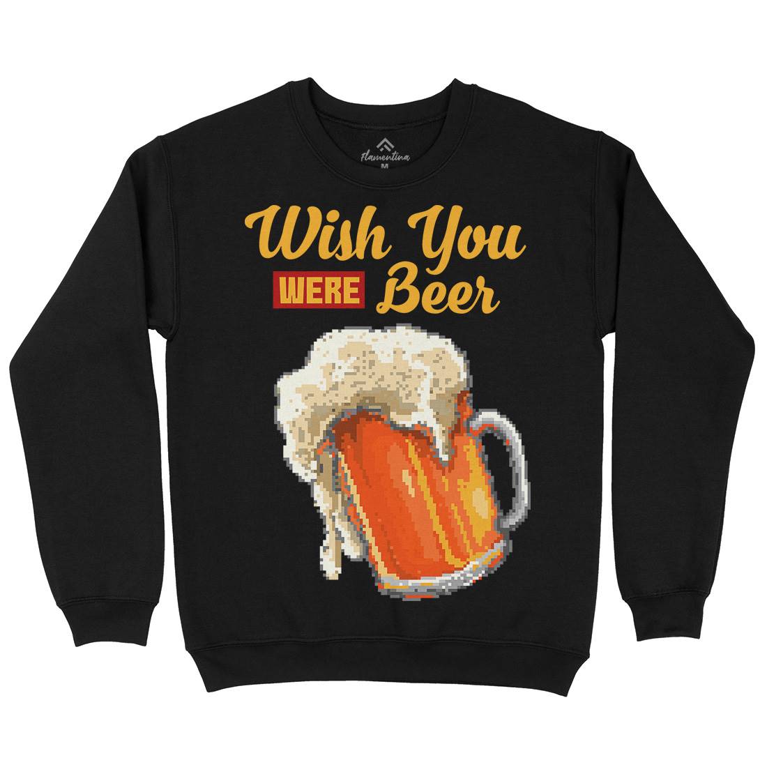 Wish Beer Mens Crew Neck Sweatshirt Drinks B980