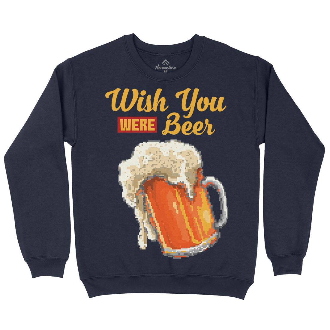 Wish Beer Mens Crew Neck Sweatshirt Drinks B980