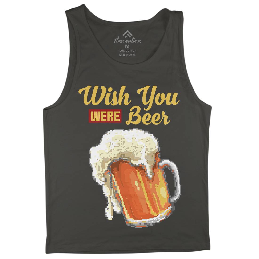 Wish Beer Mens Tank Top Vest Drinks B980