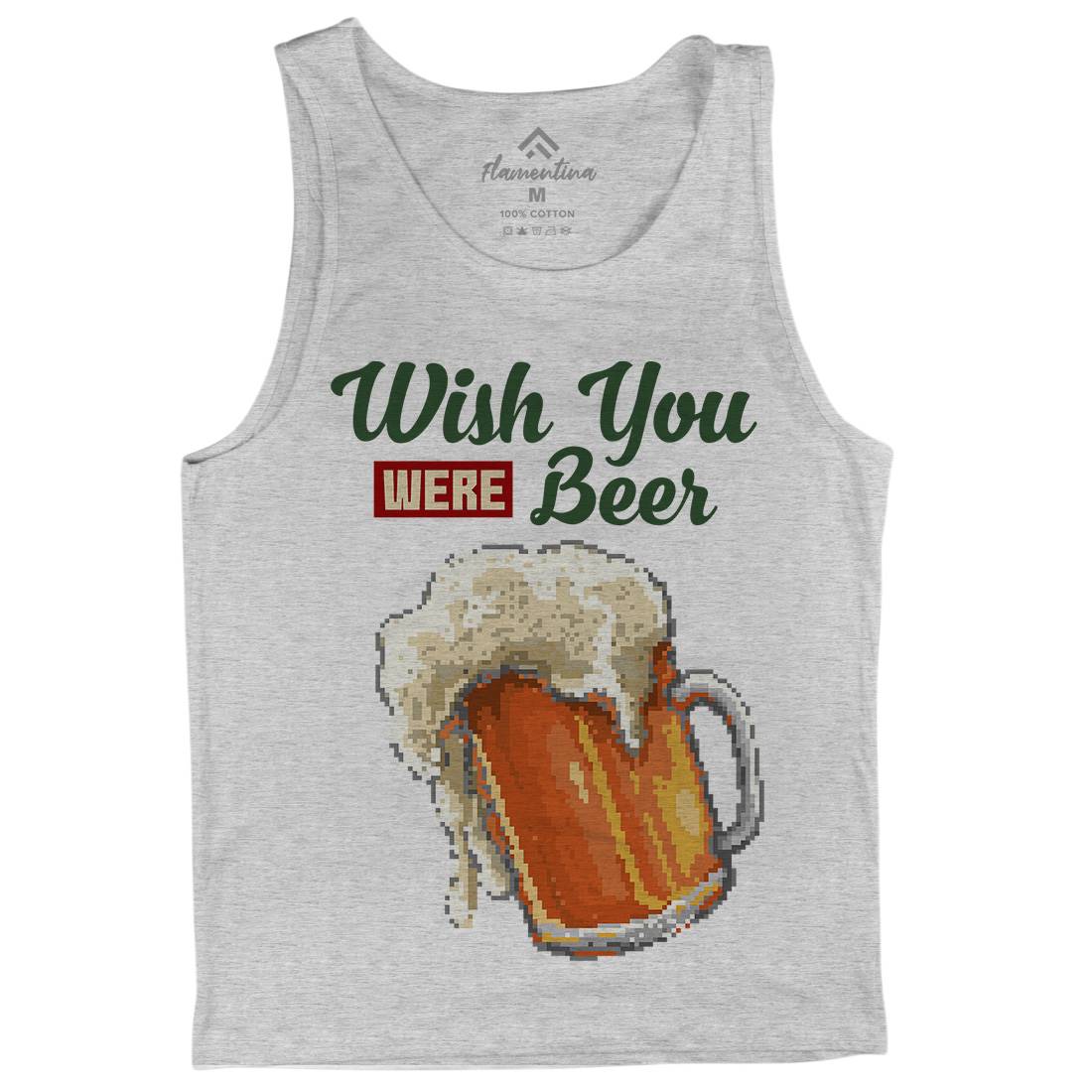 Wish Beer Mens Tank Top Vest Drinks B980