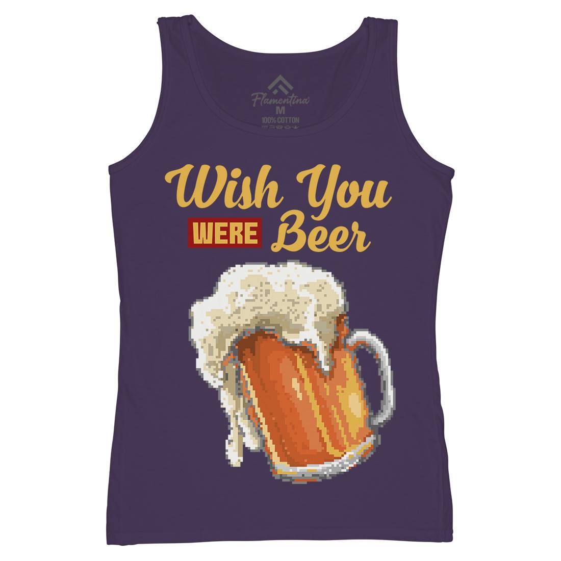 Wish Beer Womens Organic Tank Top Vest Drinks B980