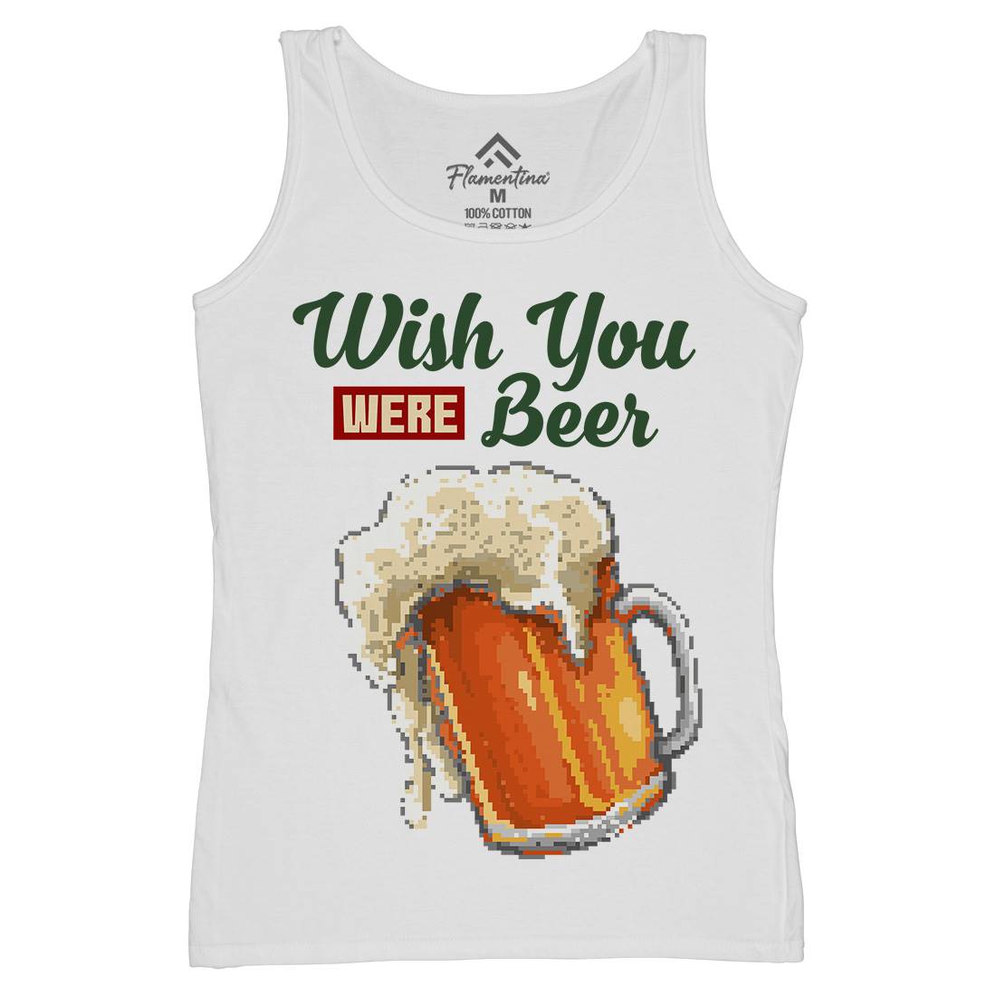 Wish Beer Womens Organic Tank Top Vest Drinks B980
