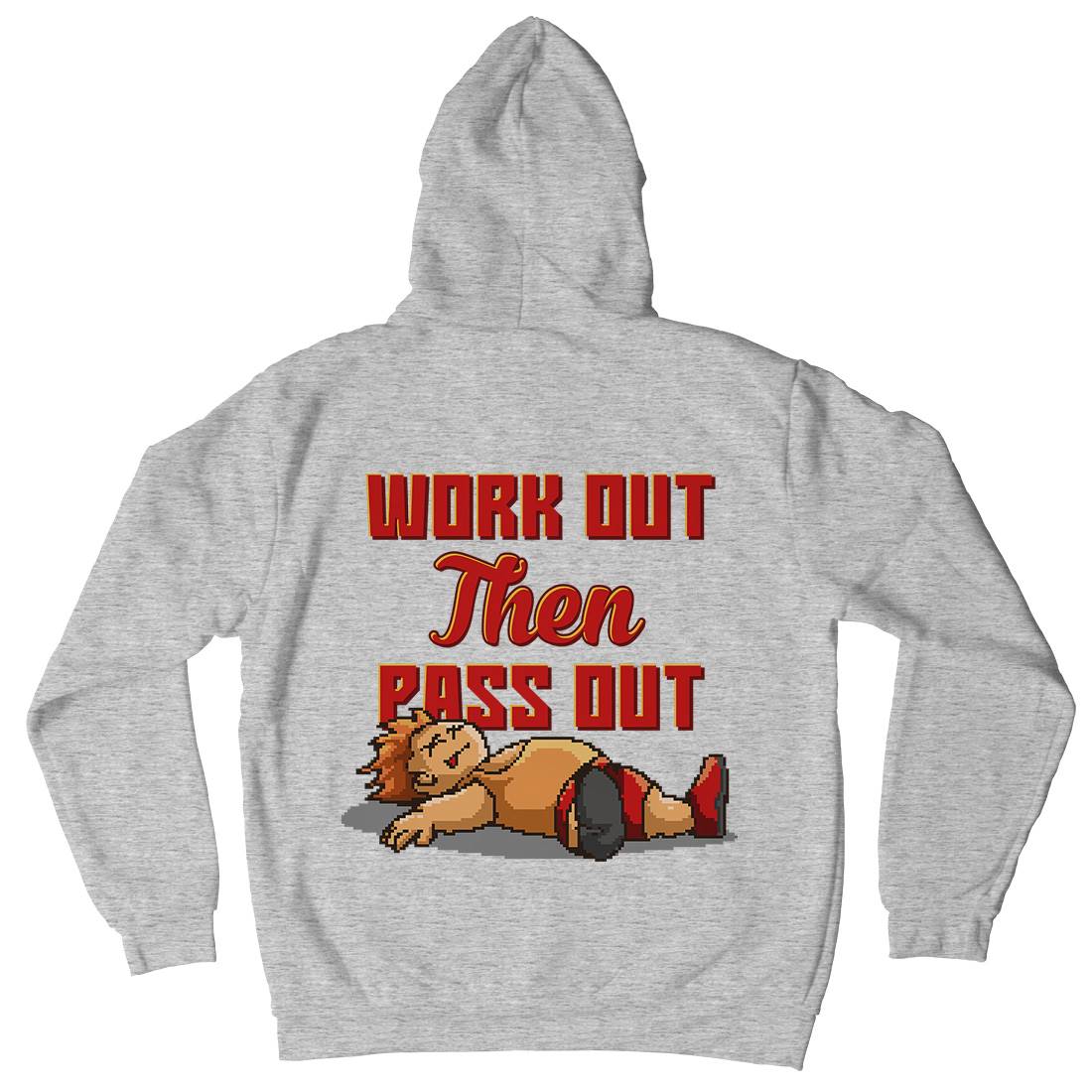 Work Out Then Pass Out Kids Crew Neck Hoodie Geek B981