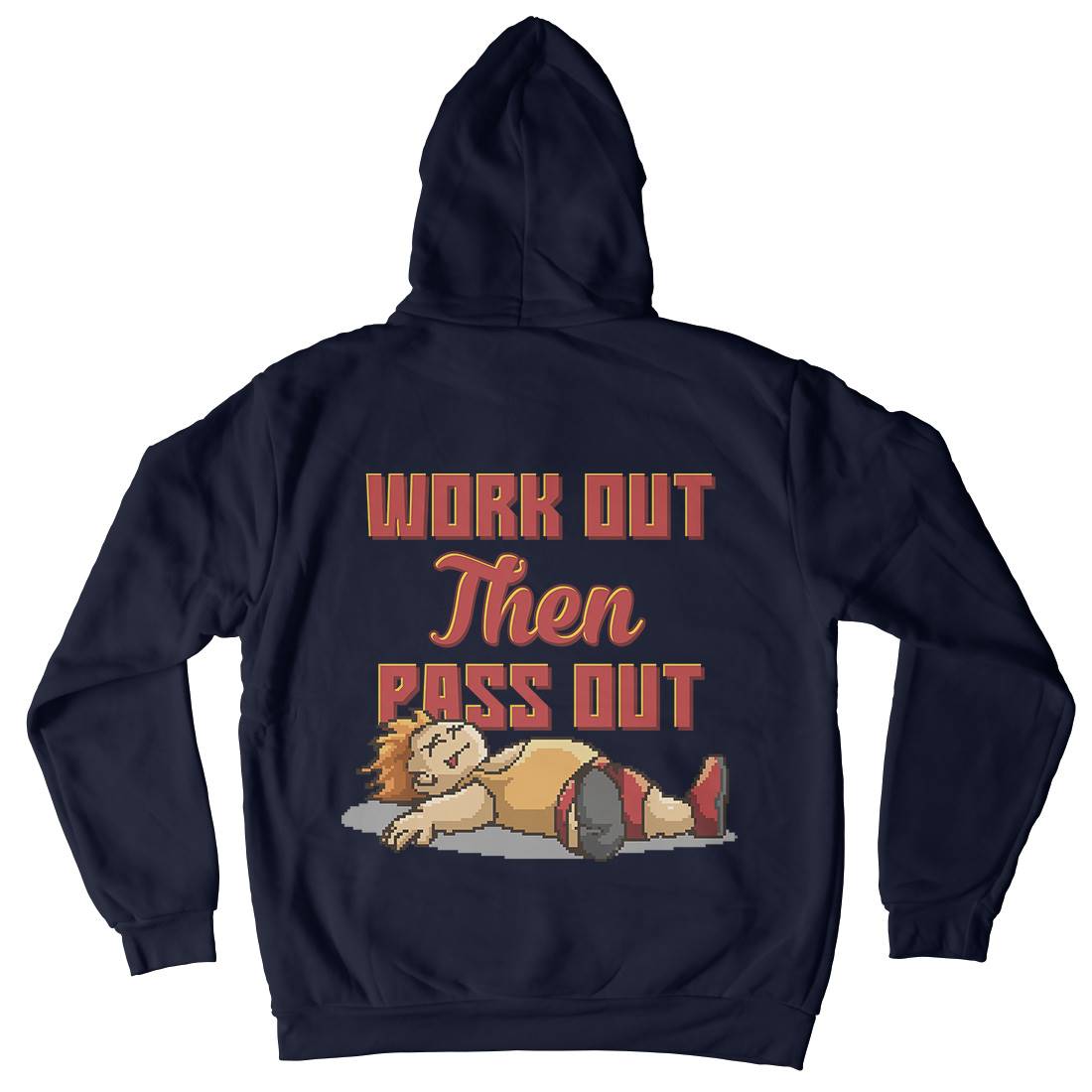 Work Out Then Pass Out Mens Hoodie With Pocket Geek B981