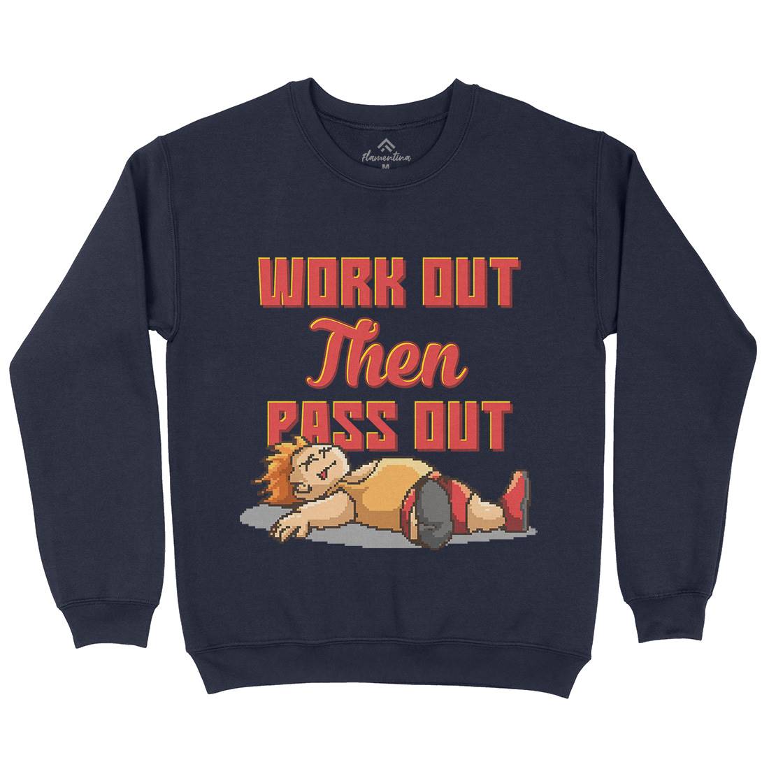 Work Out Then Pass Out Kids Crew Neck Sweatshirt Geek B981