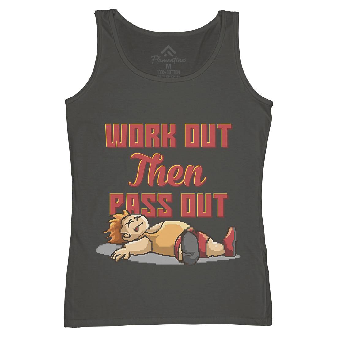 Work Out Then Pass Out Womens Organic Tank Top Vest Geek B981