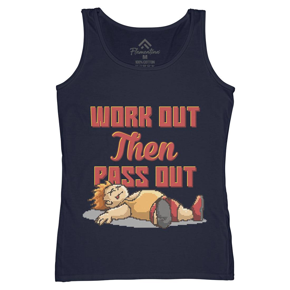 Work Out Then Pass Out Womens Organic Tank Top Vest Geek B981