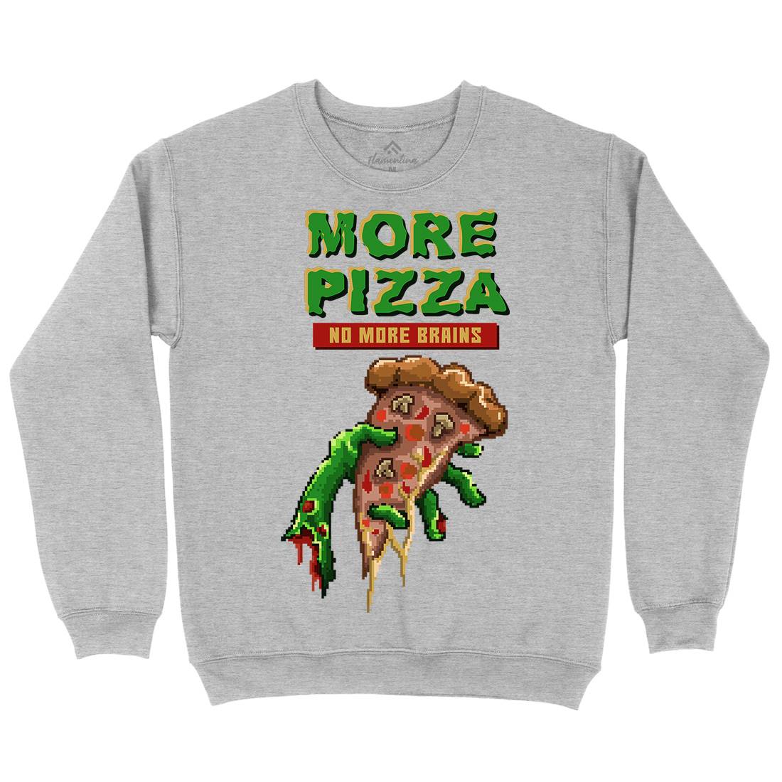 Zombie Pizza Kids Crew Neck Sweatshirt Food B982