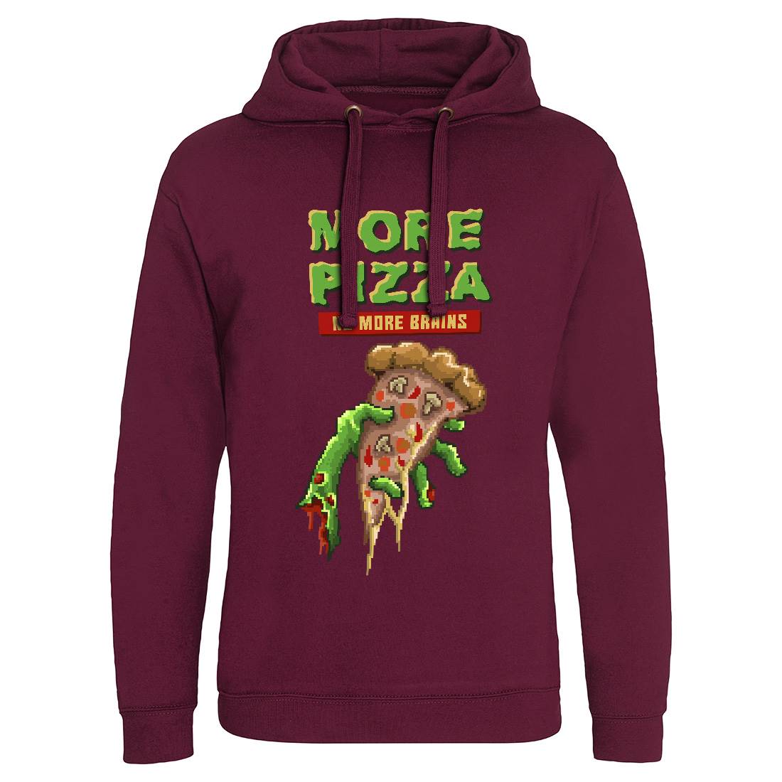 Zombie Pizza Mens Hoodie Without Pocket Food B982