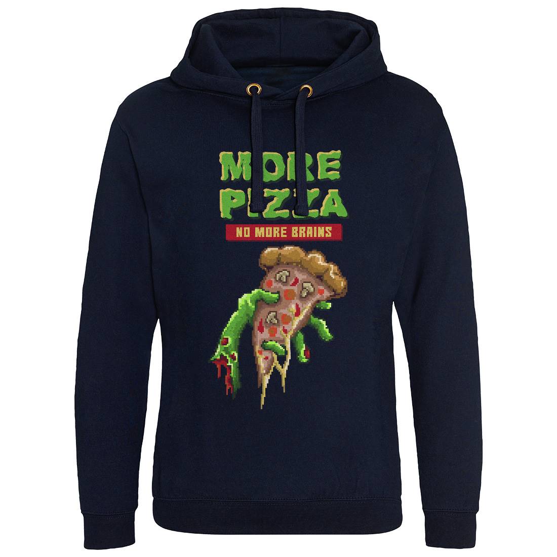 Zombie Pizza Mens Hoodie Without Pocket Food B982
