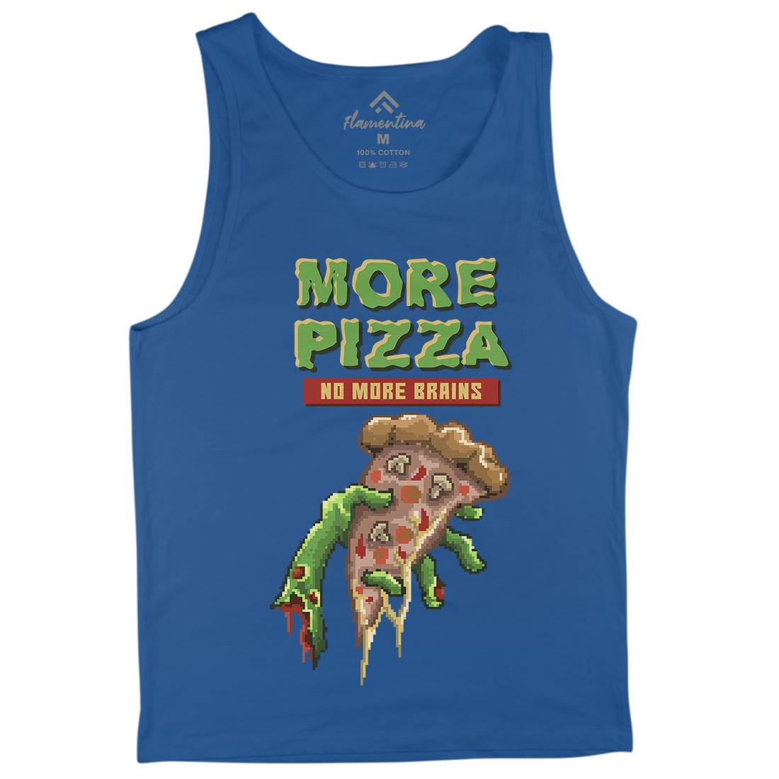 Zombie Pizza Mens Tank Top Vest Food B982