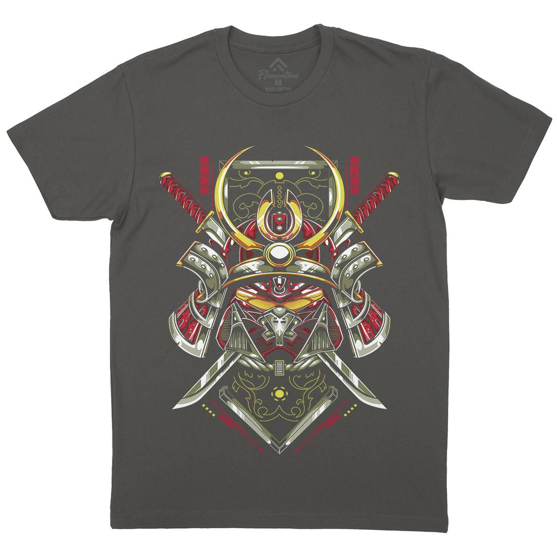 Japanese Mens Crew Neck T-Shirt Warriors B983