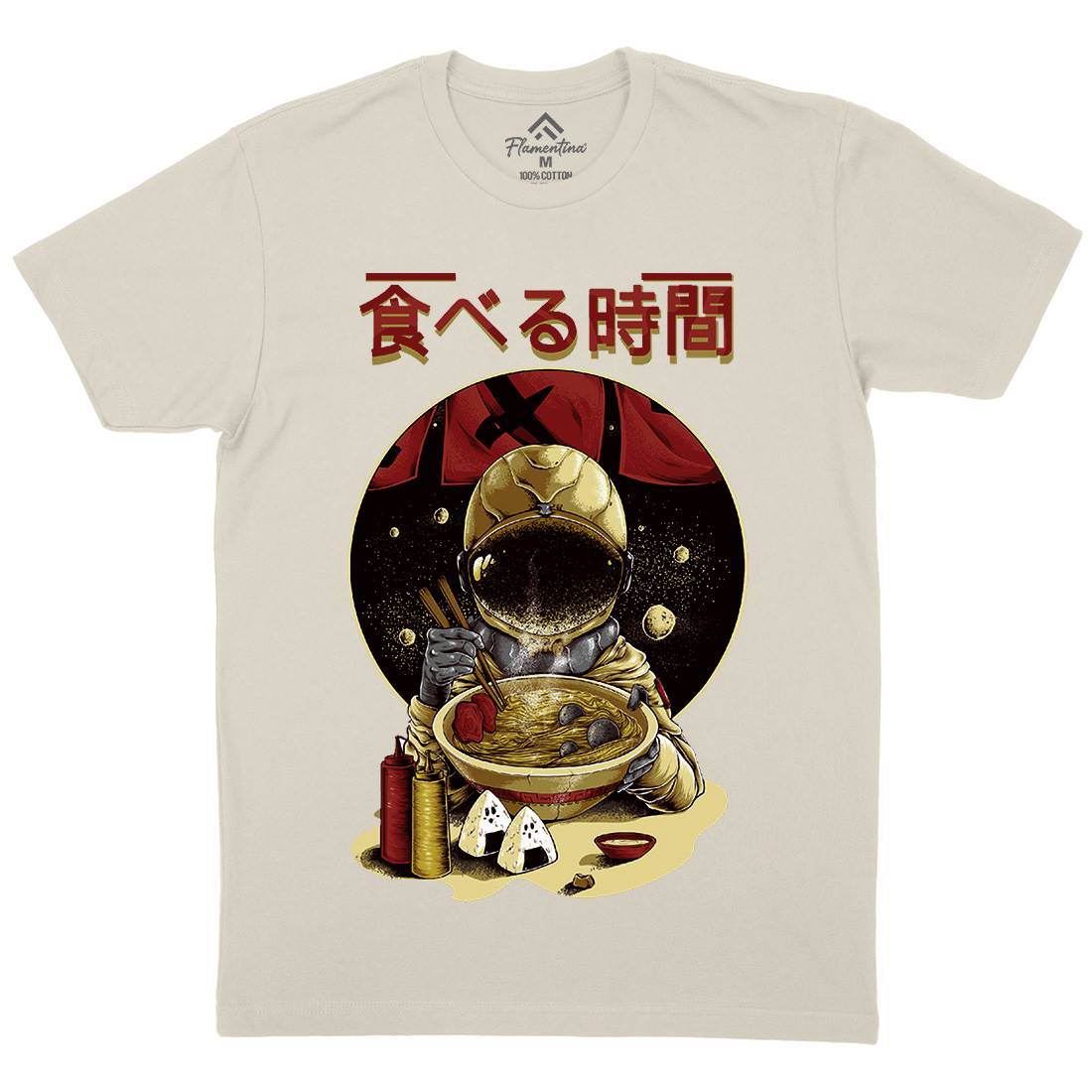 Astronaut Food Mens Organic Crew Neck T-Shirt Space B985
