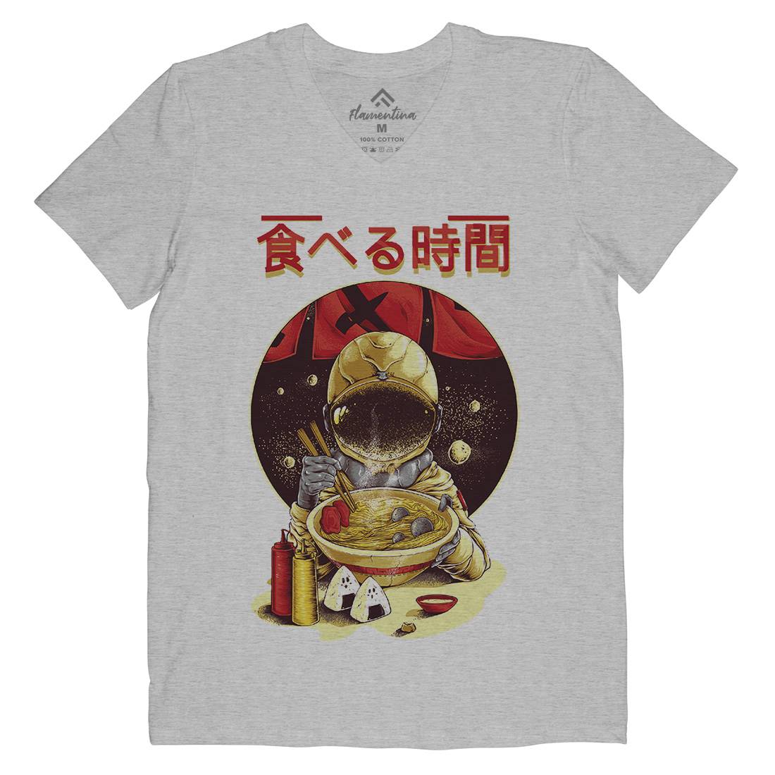 Astronaut Food Mens V-Neck T-Shirt Space B985