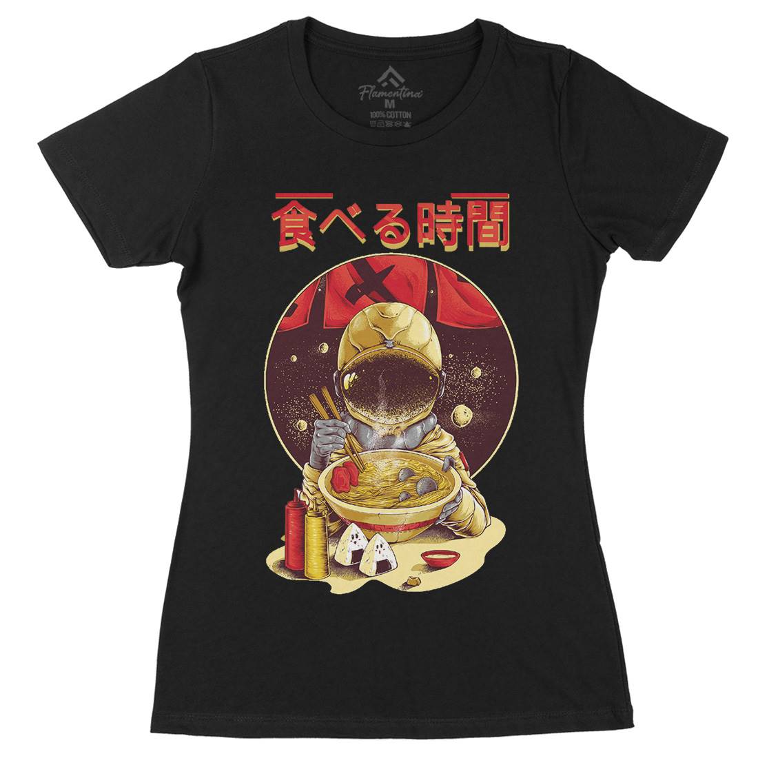 Astronaut Food Womens Organic Crew Neck T-Shirt Space B985