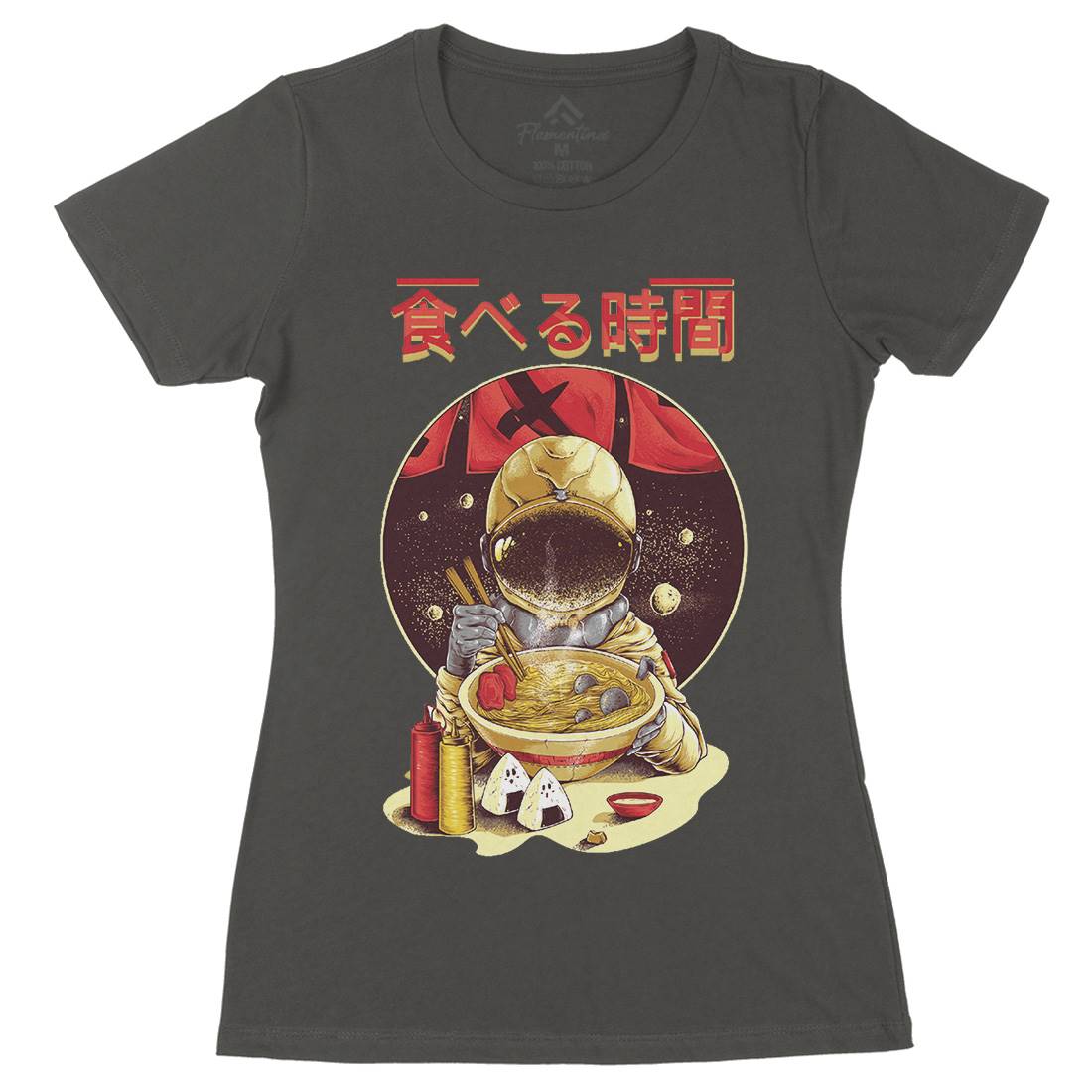 Astronaut Food Womens Organic Crew Neck T-Shirt Space B985