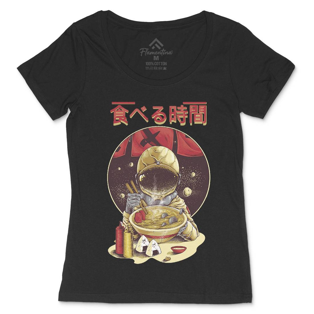 Astronaut Food Womens Scoop Neck T-Shirt Space B985