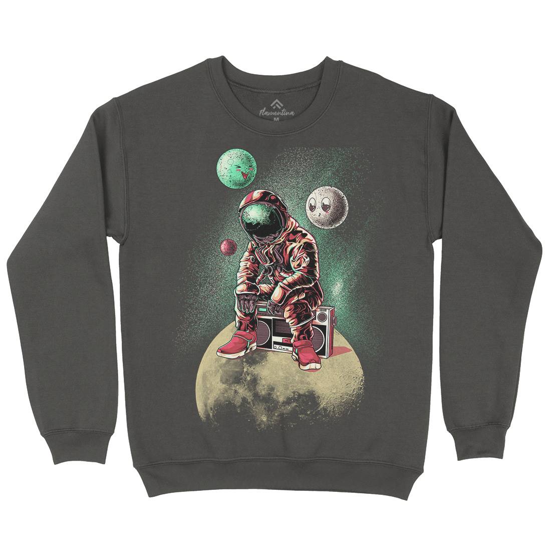 Astronaut Moon Kids Crew Neck Sweatshirt Space B986