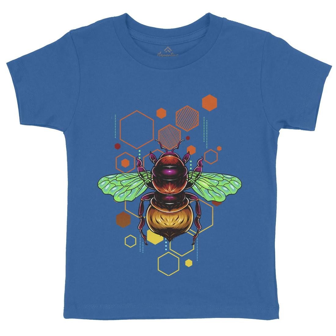 Honey Bee Kids Organic Crew Neck T-Shirt Nature B987