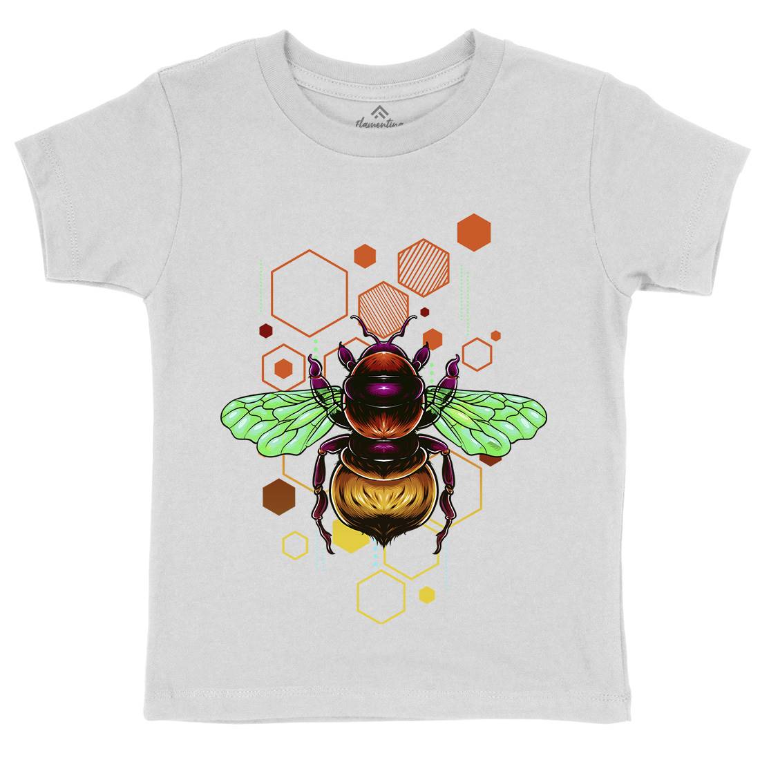 Honey Bee Kids Organic Crew Neck T-Shirt Nature B987
