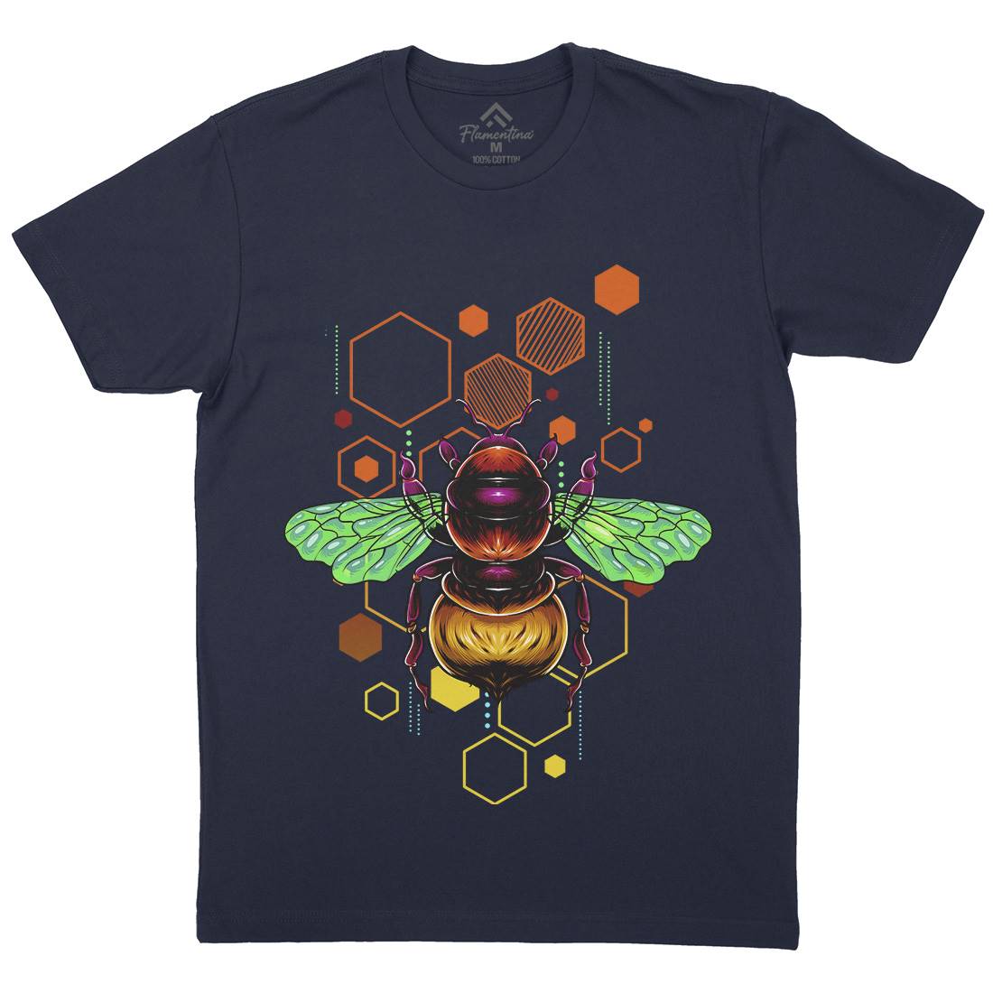 Honey Bee Mens Crew Neck T-Shirt Nature B987