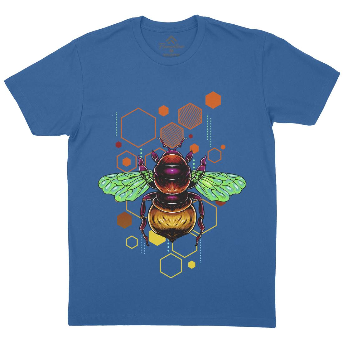 Honey Bee Mens Organic Crew Neck T-Shirt Nature B987